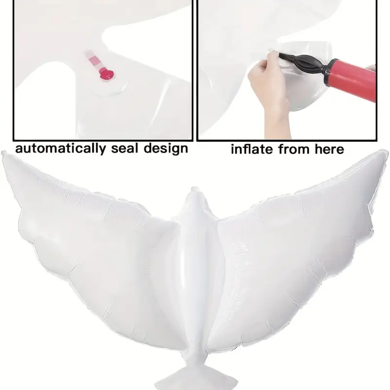 White Peace Dove Memorial Balloon – 41.3 Inch