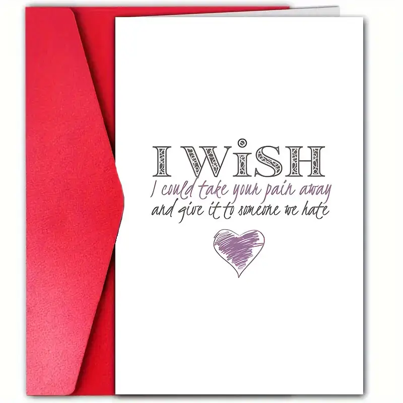 "I Wish I Could Take Your Pain Away" Miscarriage Sympathy Card