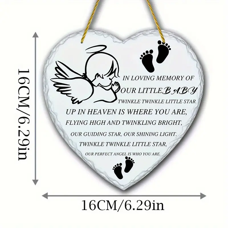 "Twinkle Little Star" Angel Baby Memorial Plaque