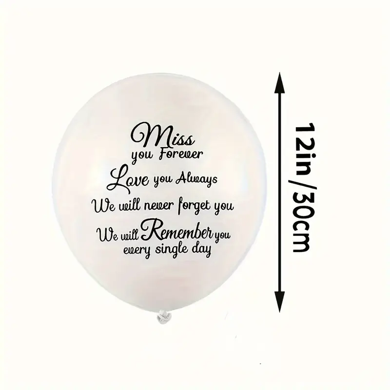 Elegant Memorial Balloons 12-2 10 Piece 12'' Elegant Memorial Balloons – A Loving Tribute to Your Angel Baby