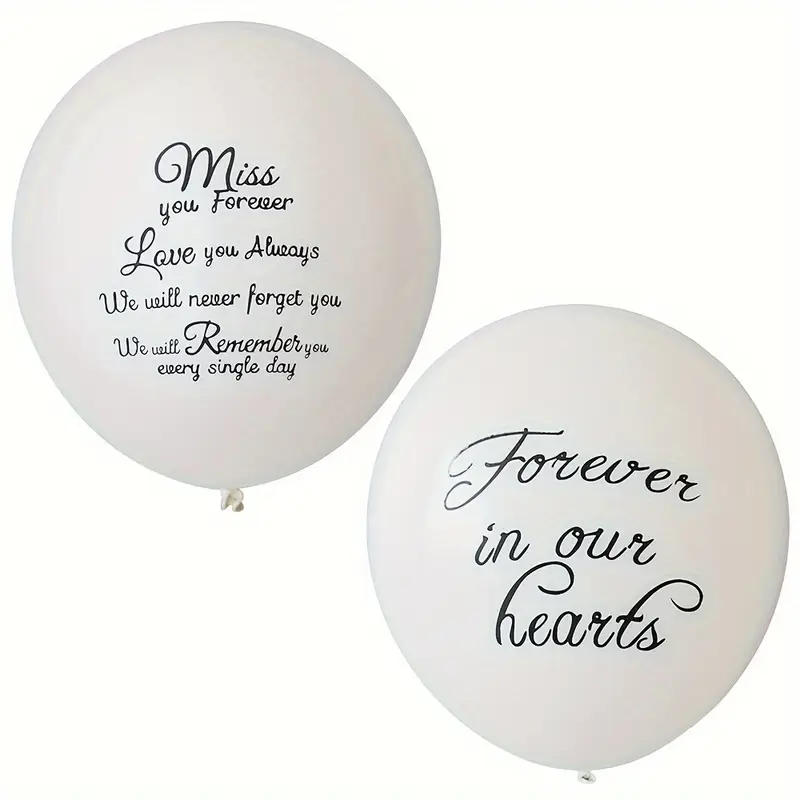 Elegant Memorial Balloons 12-3 10 Piece 12'' Elegant Memorial Balloons – A Loving Tribute to Your Angel Baby