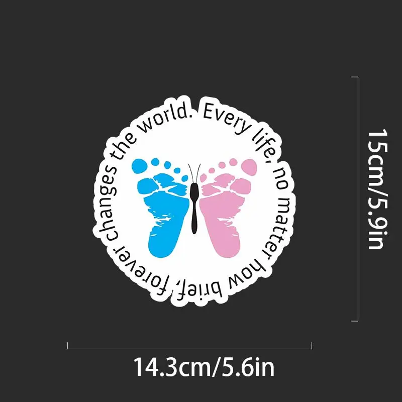 "Forever Footprints" Infant Loss Awareness Vinyl Sticker